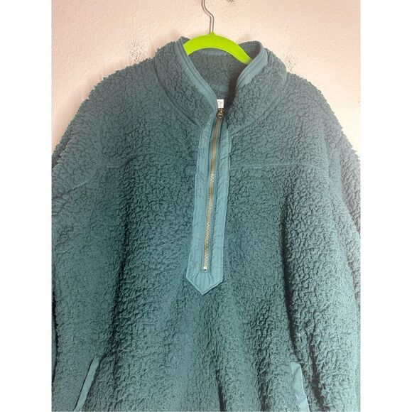 TIME AND TRU WOMEN'S GREEN  1/2 ZIP-UP FELTED FLEECE JACKET SIZE 2X Pockets - Picture 2 of 9